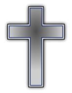 gray cross as a picture for clipart