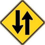 Two Way Traffic Sign drawing