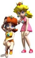 nice Princess Peach And Daisy drawing