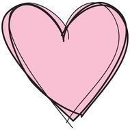 Drawing of Pink Heart