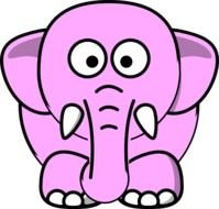 Pink Elephant Clip Art N2