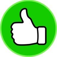 Thumb Up In Circle Clip Art