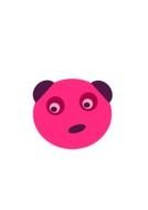 pink cartoon bear head