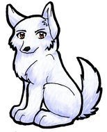 Ä°llustration of white Wolf