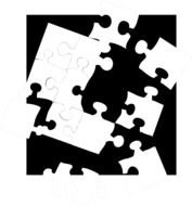 Puzzle Pieces, Clip Art, Black And White