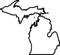 Michigan Outline Clip Art