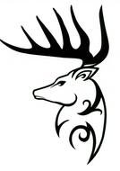 nice Tribal Deer Drawing