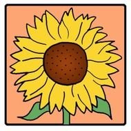 Cartoon Sunflower Clip Art N2