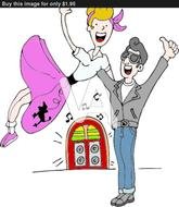 Sock Hop Clip Art drawing