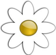 white daisy in computer graphics