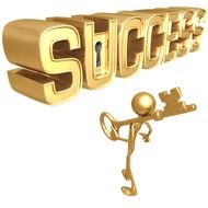 Key To Success gold drawing