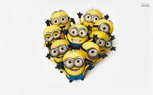 minions in the shape of a heart