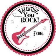 You Rock Valentine as a graphic illustration