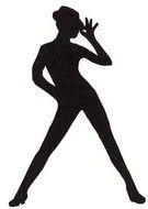 silhouette of a girl while dancing
