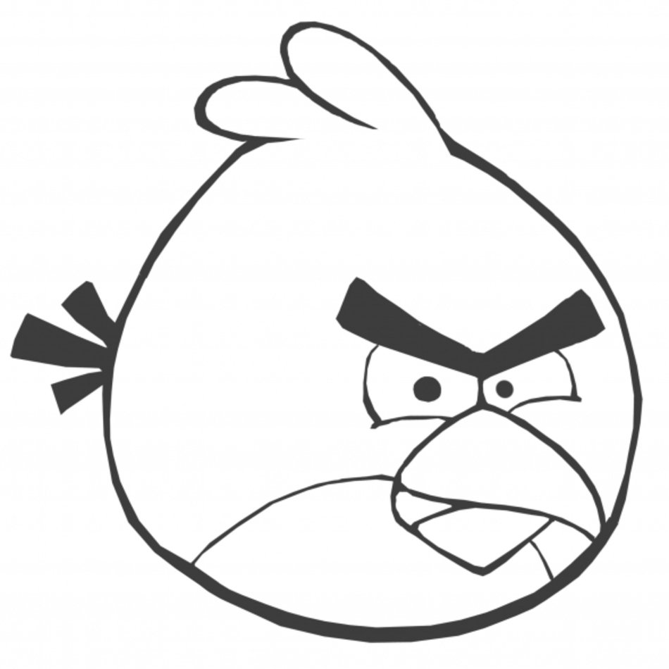 Red Angry Bird Coloring Pages