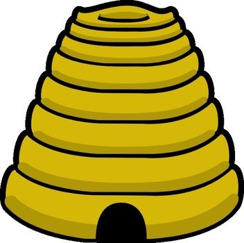 Cartoon Bee Hive Clip Art N4 free image download