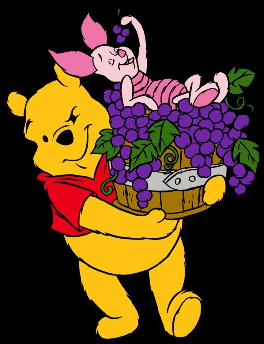 piglet and winnie the pooh as a graphic illustration