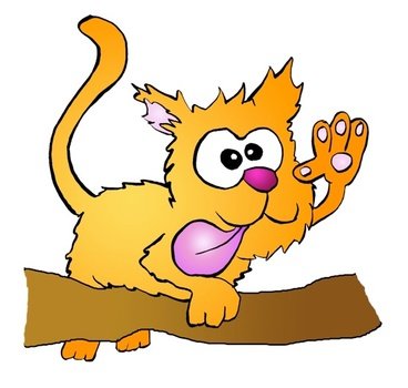 Crazy Cat Clip Art