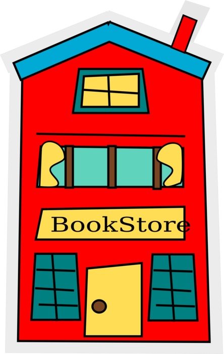 cartoon red library