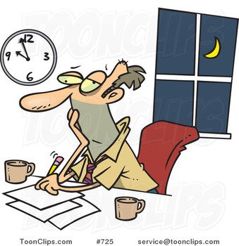 Working Overtime Clip Art