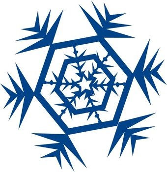 Blue Snowflake Clip Art N2
