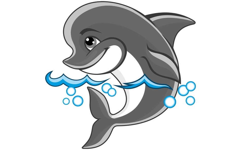 Ä°llustration of Cute Baby Dolphin
