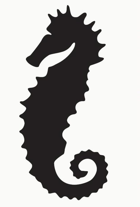 Seahorse Silhouette Clip Art