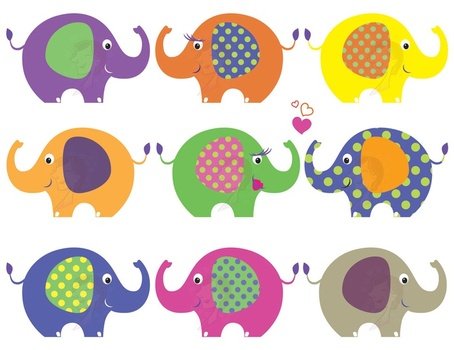 Cute Baby Elephant Clip Art N6