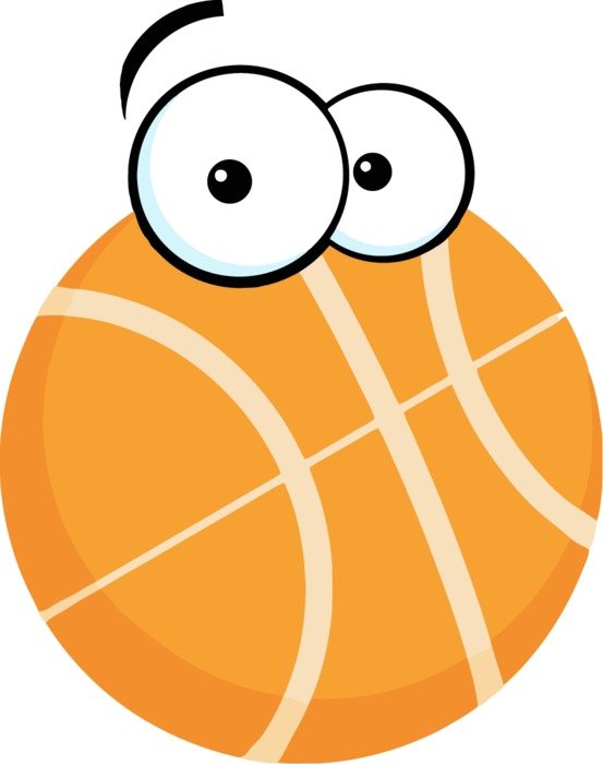 Cartoon Basketball face drawing