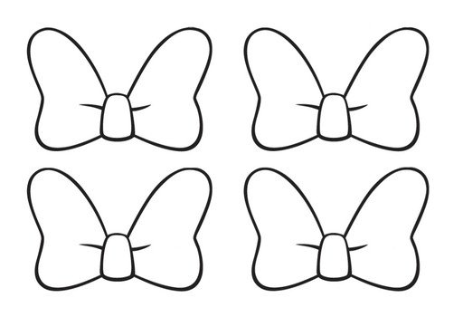 drawn four bows on a sheet
