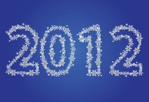 Name New Year 2012 Made Of Snowflakes