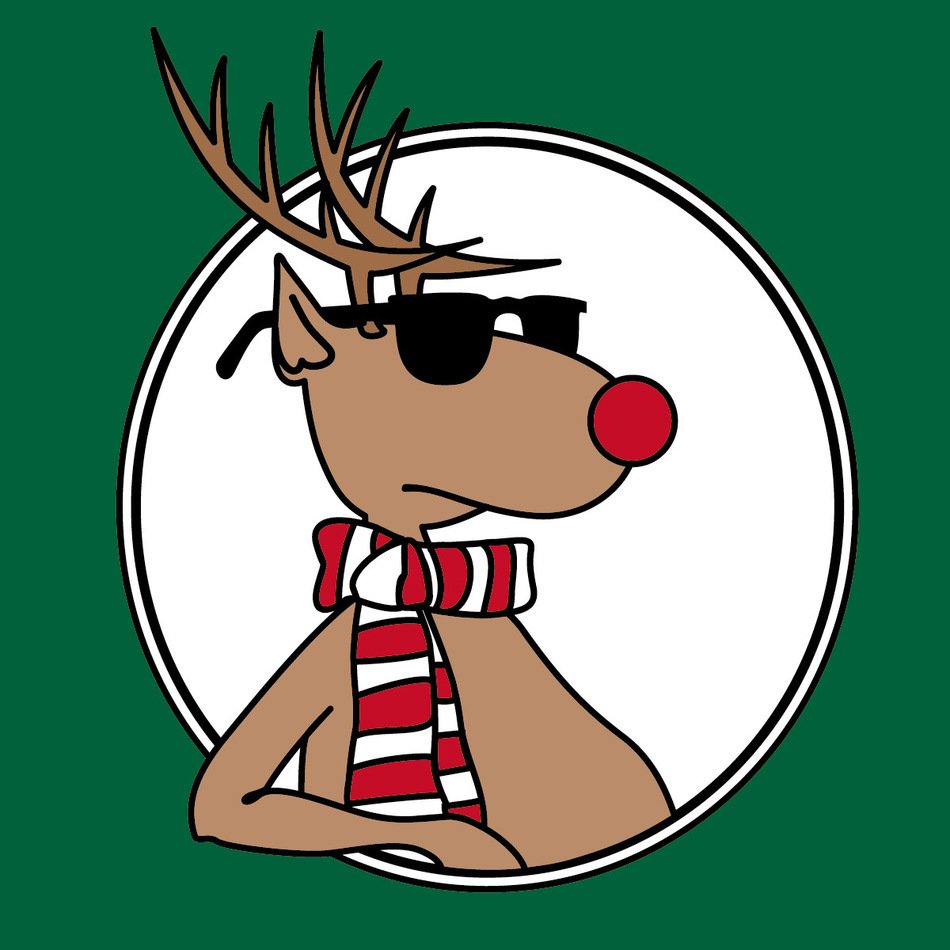 deer with glasses drawing