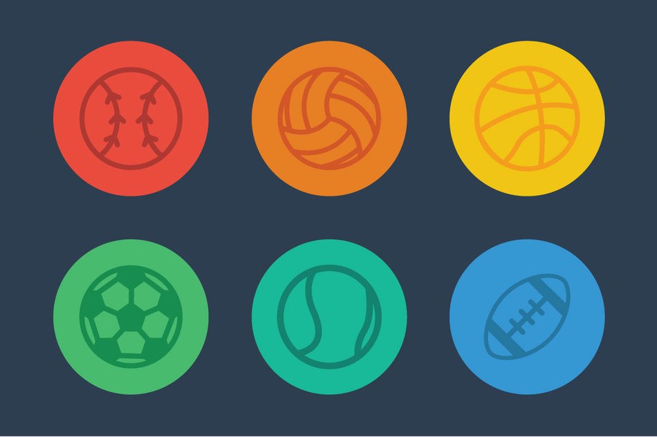 chips with sports balls on a dark background