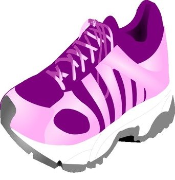 Track Running Shoes Clip Art N3