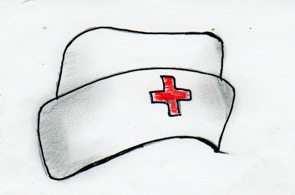 drawn nurse hat