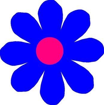 Blue Flower Clip Art N16