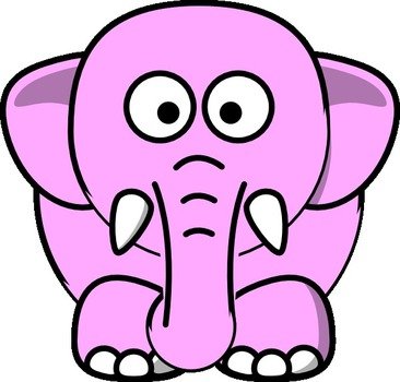 Pink Elephant Clip Art N2