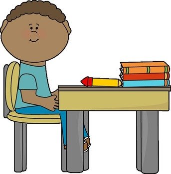 Student Sitting At Desk Clip Art N9