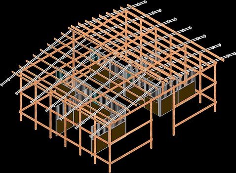 roofing of Barn, project, drawing