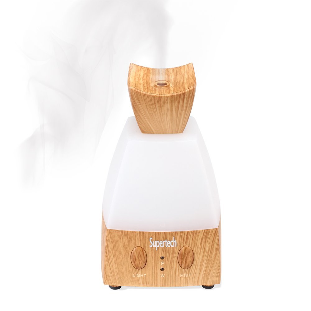 Supertech 100ml Essential Oil Diffusers, Wood Grain Ultrasonic Ion