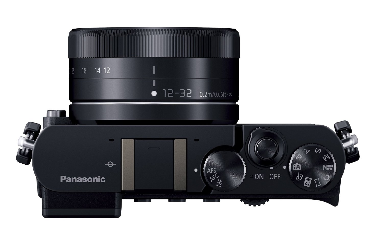 Panasonic LUMIX DMCGM5 DSLM Mirrorless Camera with Eye Viewfinder, 12