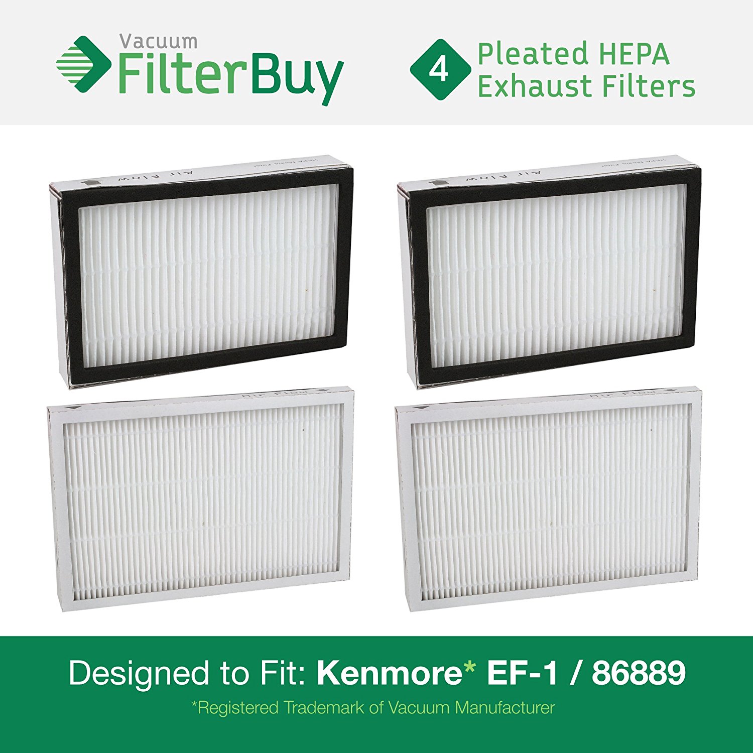 4 - Kenmore EF-1 86889 Exhaust Vacuum HEPA Filters. Designed by ...