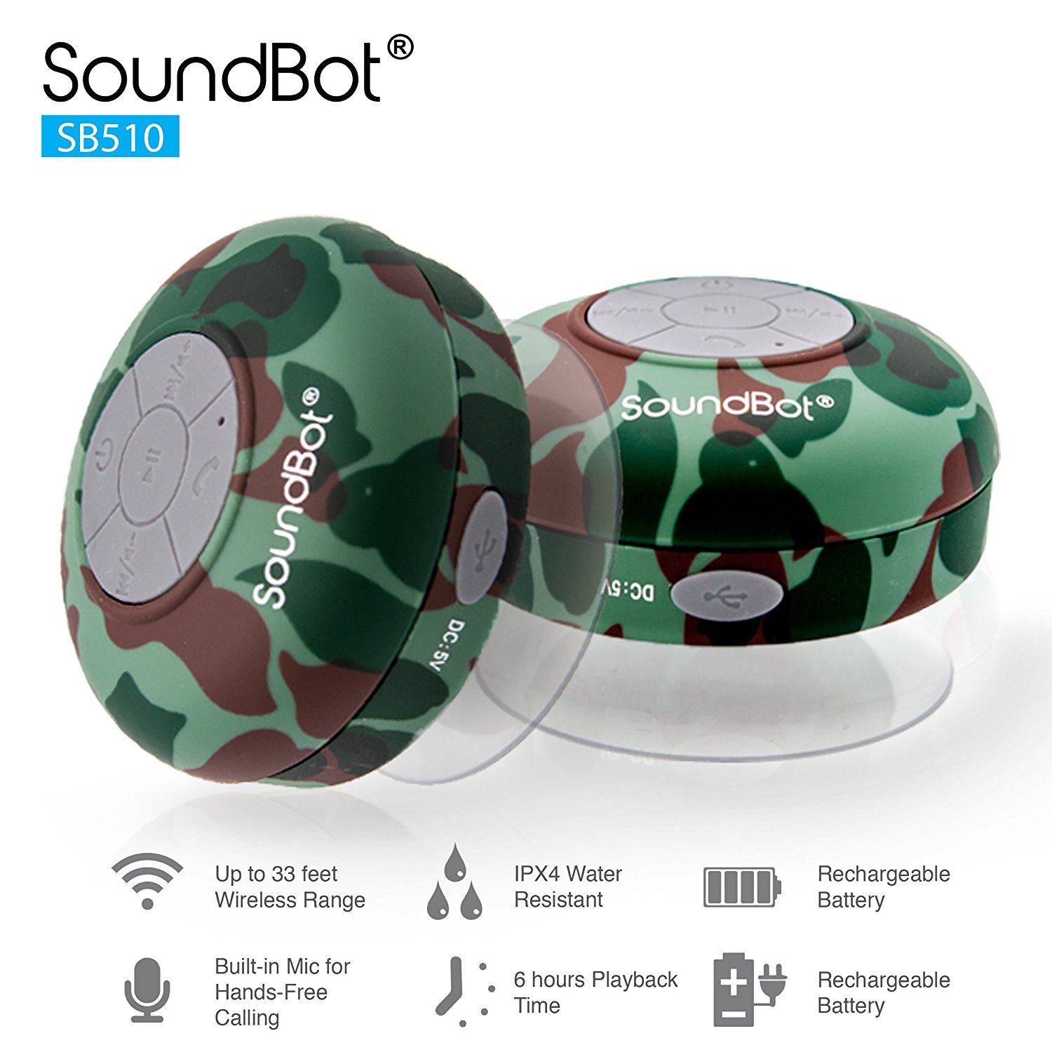 Soundbot Sb510 Hd Water Proof Bluetooth 3 0 Speaker Mini Water