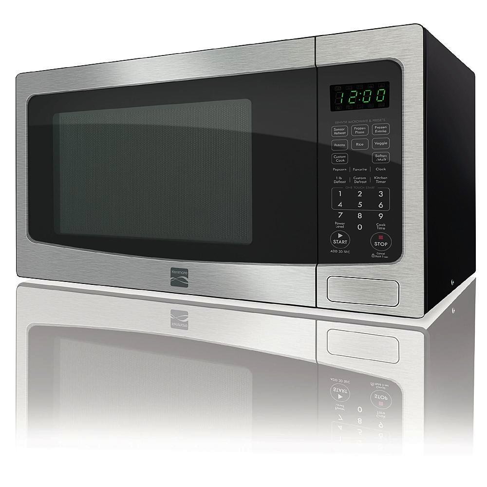 Kenmore 1.2 Cu. Ft. Countertop Microwave W/ EZ Clean Interior Stainless ...