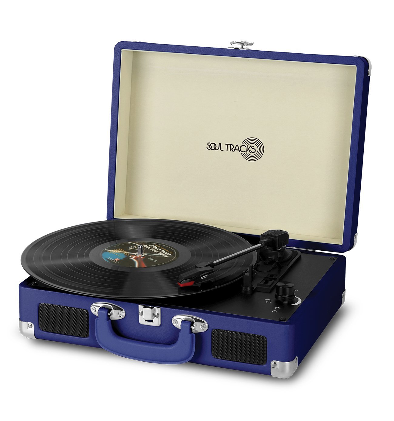 Photive SoulTracks Portable 3-Speed Turntable With Built In Speakers ...