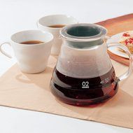 Hario V60 Series 800 ml Glass Kettle, 1200 ml Metal Kettle &amp; 100 Paper Filters Sold Together N3