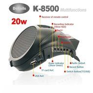 MHONGD Portable Mini Dolphin Waistband Voice Ampilifier Recording Singing Sd Card Player Loudspearke