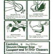 Generic Compact/Tristar Vacuum Bags Microfiltration with Closure - 12 Pack