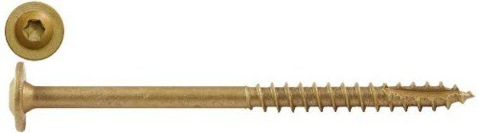 Screw Products, Inc. CCTX-516600 5/16 Bronze Star Exterior Construction Lag Screws by "Screw Products, Inc."