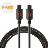 CableCreation (50Feet) Slim Toslink Optical Digital Audio Cable OD:4.0mm Molded Black N6